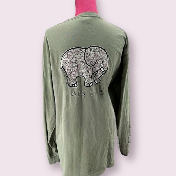 ivory ella Tops - Ivory Ella Paisley Patterned Long Sleeve Tee L
